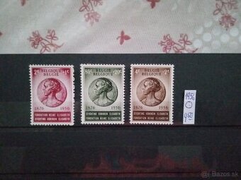 Poštové známky č.363 - Belgicko - kráľovná Elizabeth