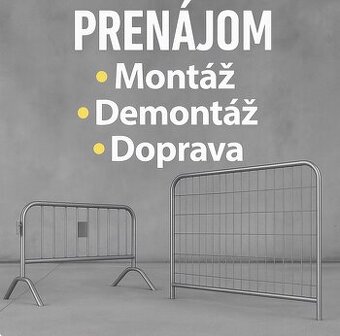 Prenájom mobilného oplotenia a zábran