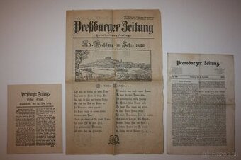 3 x PRESSBURGER   ZEITUNG  1764, 1800, 1848
