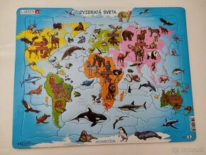 Puzzle kone, mapa sveta