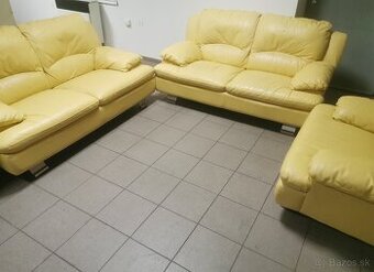 Kožená sedacia súprava - ako NOVÁ, BEZ POŠKODENIA