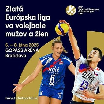 Vstupenky na volejbal - Zlatá európska liga