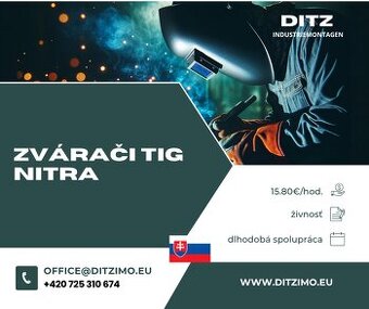Stabilná práca v okolí Nitry - zvárači TIG 141