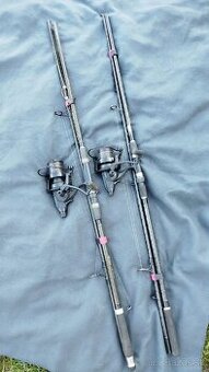 Udice (prúty 3,9m Esox/TRABUCCO + navijáky Mitchell)
