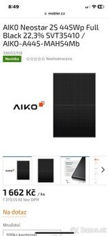 Akce,Solární panely AIKO 445W Black frame