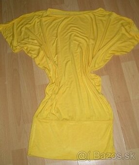 žlté predlžené tričko, uni