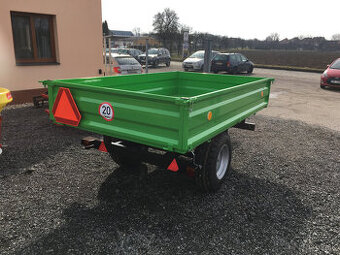 Vlečka za traktor nebo malotraktor, nájazdová brzda - 3 tuny