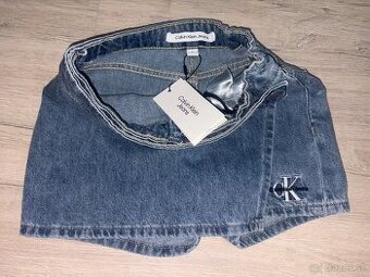 Sukňa Calvin Klein riflová - kraťase v.128 nová