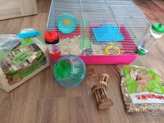 Škrečok,klietka,komplet výbava
