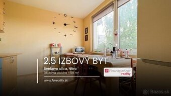 Prerobený 2,5 izbový byt, Benkova, Nitra