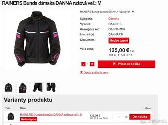 Dámska motorkárska bunda čierno-ružová
