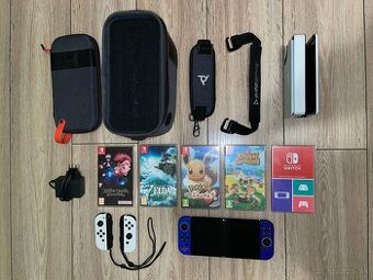 Nintendo Switch OLED + hry + dokovacia stanica k TV