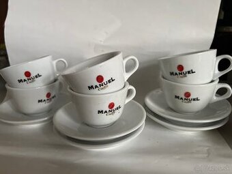 Šálka na kávu 6 ks plus tanieriky cena spolu 12€