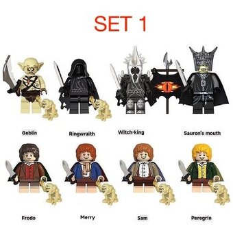 Figúrky pán prsteňov 2 (8ks) - typ lego, nové