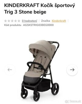 Predám Kočík Kinderkraft Trig 3