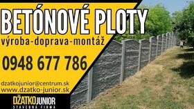 Betónové ploty PREŠOV - AKCIA
