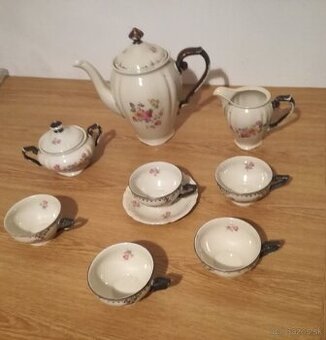 Vintage starožitný porcelán čajová súprava