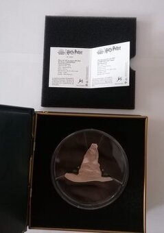 zlato striebro minca proof Harry Potter klobúk 2022
