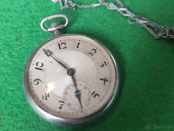 Strieborné ART DECO pánske vreckové hodinky HF