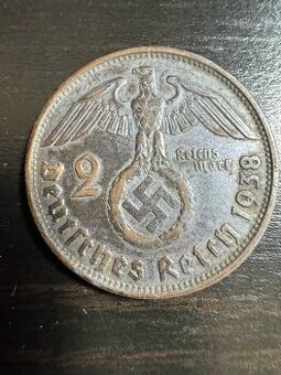 Predam Germany - Third Reich 2 Reichsmark KM# 93 striebornu