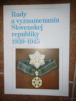 Knižka o vyznamenaniach slovensky stat