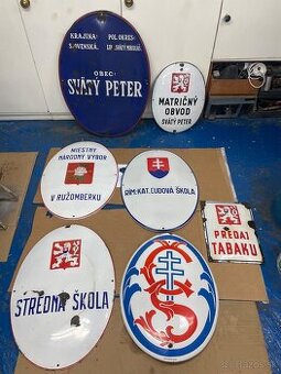 Predám staré smaltované cedule