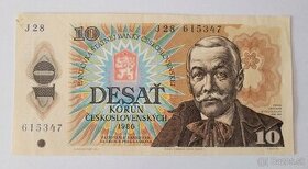 10 korun 1986 seria J28