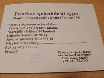 Kartičky babeta 210,207.