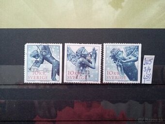 Poštové známky č.415 - Švédsko - anjeli s trubkami