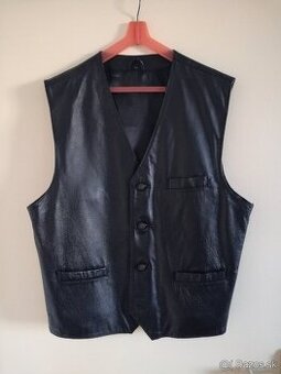 pánska koženná vesta ( NOVÁ) vel. 52
