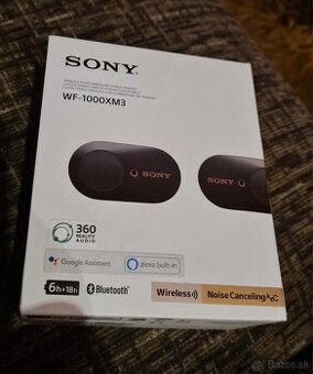 Predám Sony WF-1000XM3 – top ANC slúchadlá