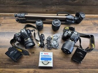 Nikon D5100 + Nikon D3300 +objektívy +statív