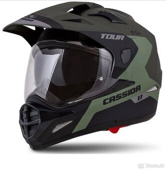 Prilba Cassida Tour 1.1 Spectre Enduro čierno-šedo-zelená - 1