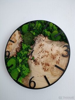 Machové hodiny s Očkovým topoľom