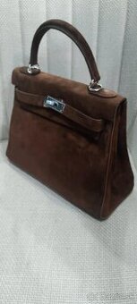 Nová luxusná kabelka prírodná brusená styl Hermes Kelly