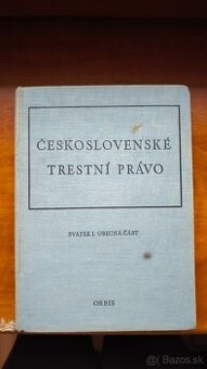 Kniha - Československé trestní právo 1969
