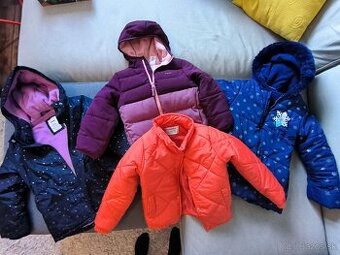 Dievčenské bundy/kabáty veľkosť 116