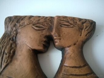 Milenci -retro reliéf