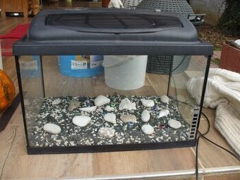 Predam kompletne akvarium zo zariadenim+svetlo