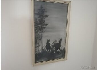 Obraz 25x41 Nazov Kone ..olej na platne
