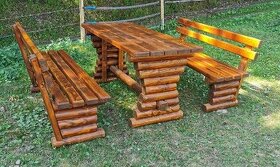 drevené sedenie, KVALITNÝ MASÍV - 1