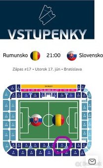 Vstupenky Euro U21 Slovensko - Rumunsko