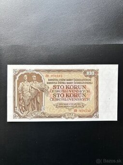 Bankovka 100 korun 1953 náhradná séria ZB