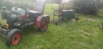 Predam malotraktor s lisom na seno, baliky
