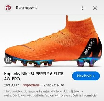 Kopačky Nike Mercurial Superfly 6 Elite AG-PRO. Veľ.41