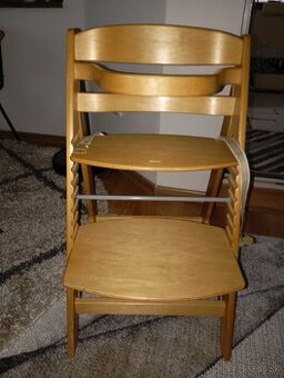 Detská jedálenská drevená stolička