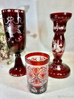 Svietnik a 2 poháre Egerman