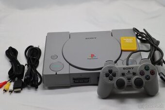 PlayStation 1 FAT SCPH-7502 + Dual Analog + karta + káble