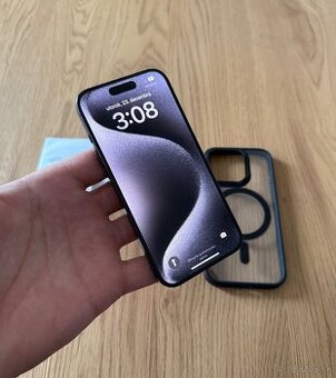 iPhone 15 Pro 256 gb Black Titanium v záruke + príslušenstvo