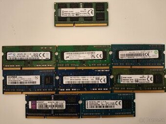 RAM pamäte DDR4 a DDR3L/DDR3 SO-DIMM (8GB, 4GB, 2GB)